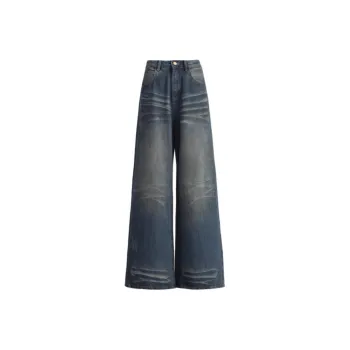 ZNZX Jeans Women's Vintage Dirty Blue