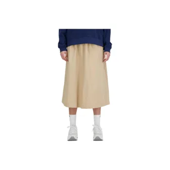 New Balance Athletics Icono Graphic Casual Long Skirt Women's Beige Yellow