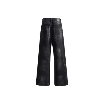 YINLEI Jeans Women's Dirty Mud Black