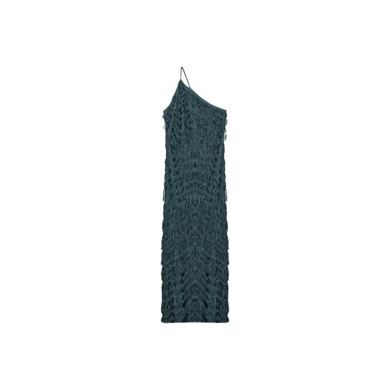 ZARA Sleeveless Dress Women's Duck Green-0