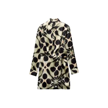ZARA Long Sleeved Dresses Women's Multicolor