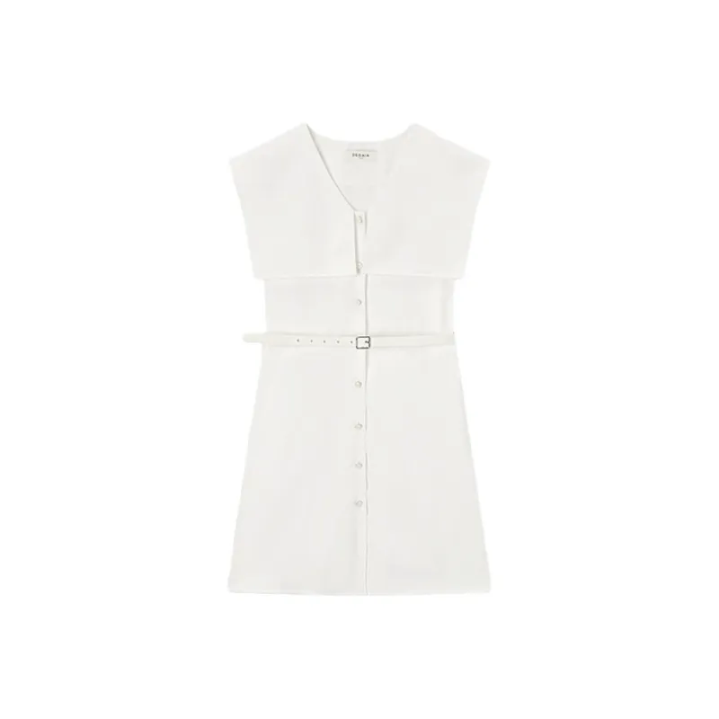 DEGAIA Sleeveless Dress Women's White-0