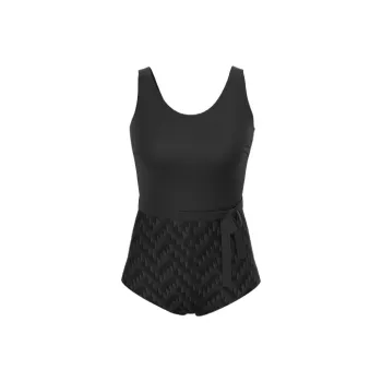 TOSWIM One Piece Swimsuits Women's Elegant Black Twill
