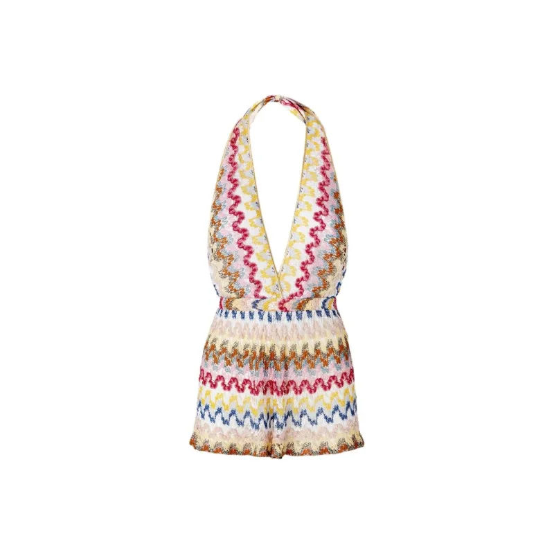 MISSONI Zigzag Halterneck Short Jumpsuit-0