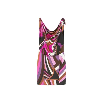EMILIO PUCCI Orchidee And Iride-print Mini Dress
