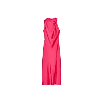 ZARA Sleeveless Dress Women's Dark Purple Red