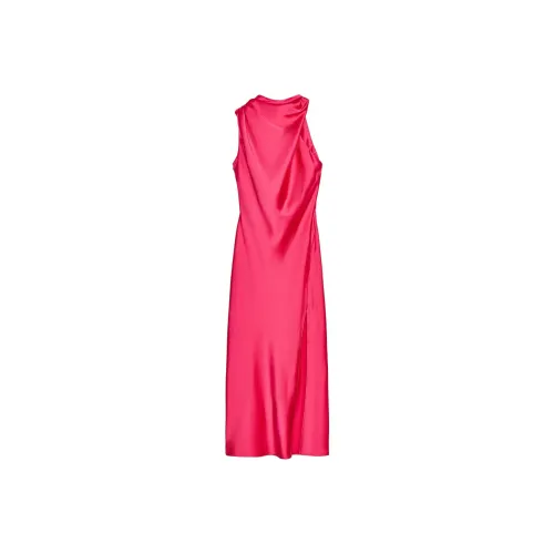 ZARA Sleeveless Dress Women's Dark Purple Red