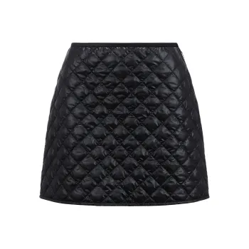 Moncler Logo Patch Quilted Mini Skirt
