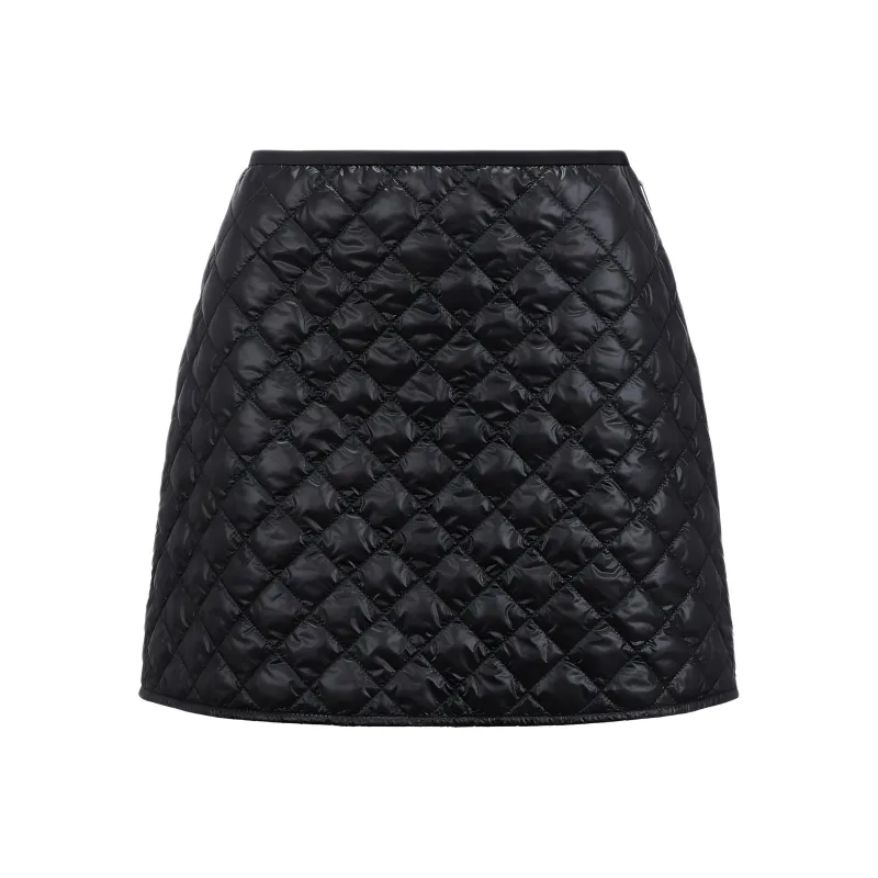 Moncler Logo Patch Quilted Mini Skirt-0