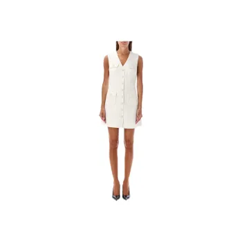 Self portrait Tinsel Boucle Buttoned Mini Dress