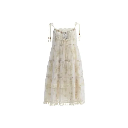 Snbl Slip Dresses Women's Apricot