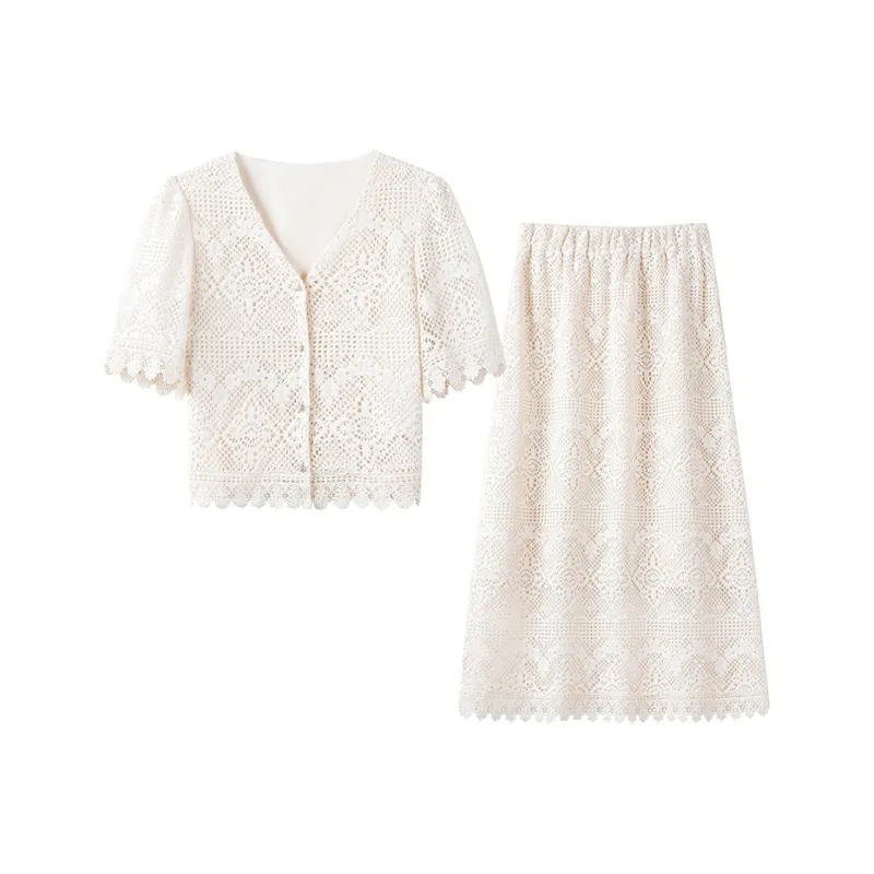 FAIRWHALE Skirt Set Women's Apricot-0