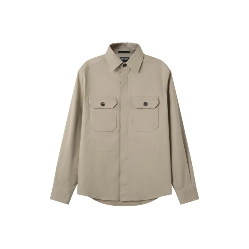Ermenegildo Zegna Long Sleeved Poplin Shirt-0