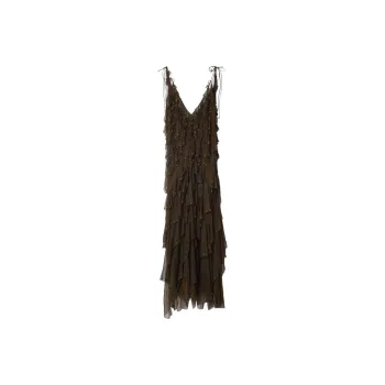 Burberry SS24 Slip Dresses Women's Olive