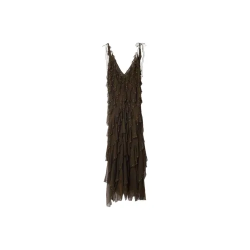 Burberry SS24 Slip Dresses Women's Olive