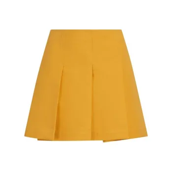 MARNI Pleated Cotton Miniskirt