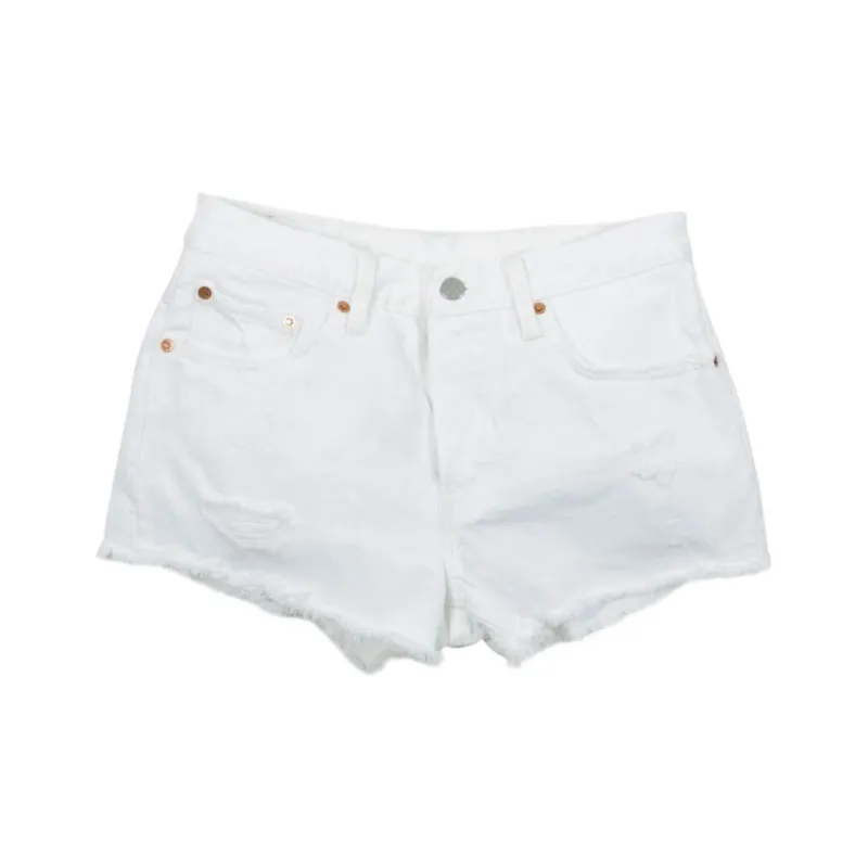 Levis Denim Shorts Women's White-0