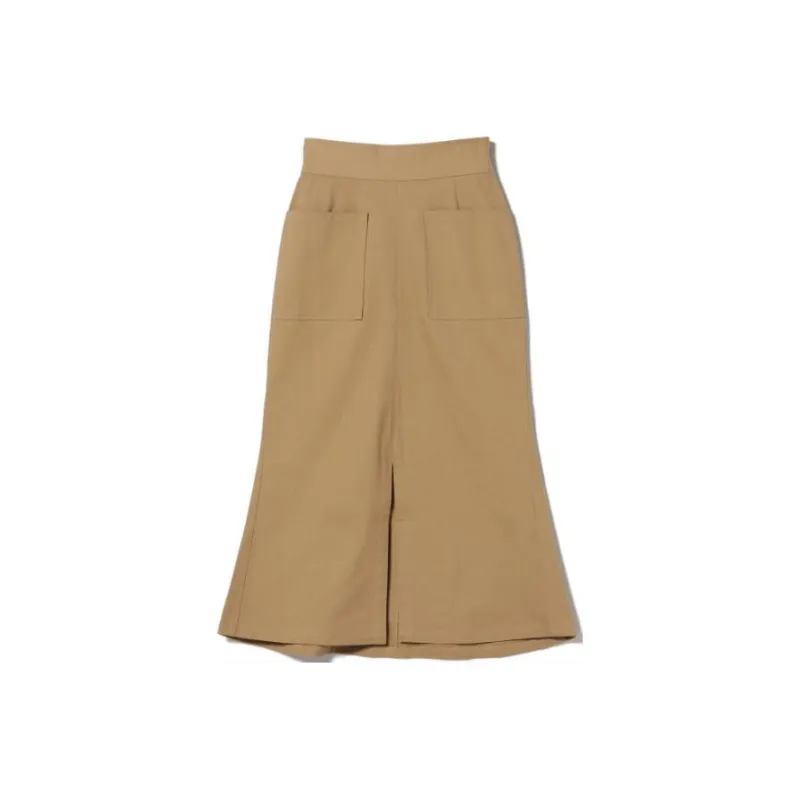 Beams Casual Long Skirts Women's Beige-0