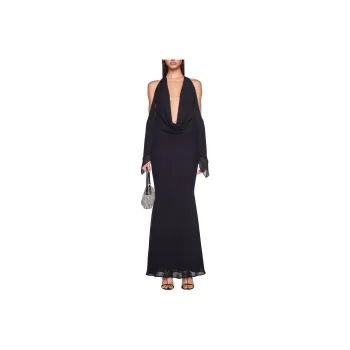 I.AM.GIA SS24 ROSANNA MAXI DRESS Long-Sleeved Dresses Women's BLACK/Black