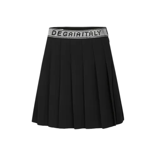 DEGAIA 블랙 여성 캐주얼 숏 스커트