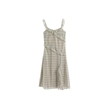 DOKZB Slip Dresses Women's Yellow Green