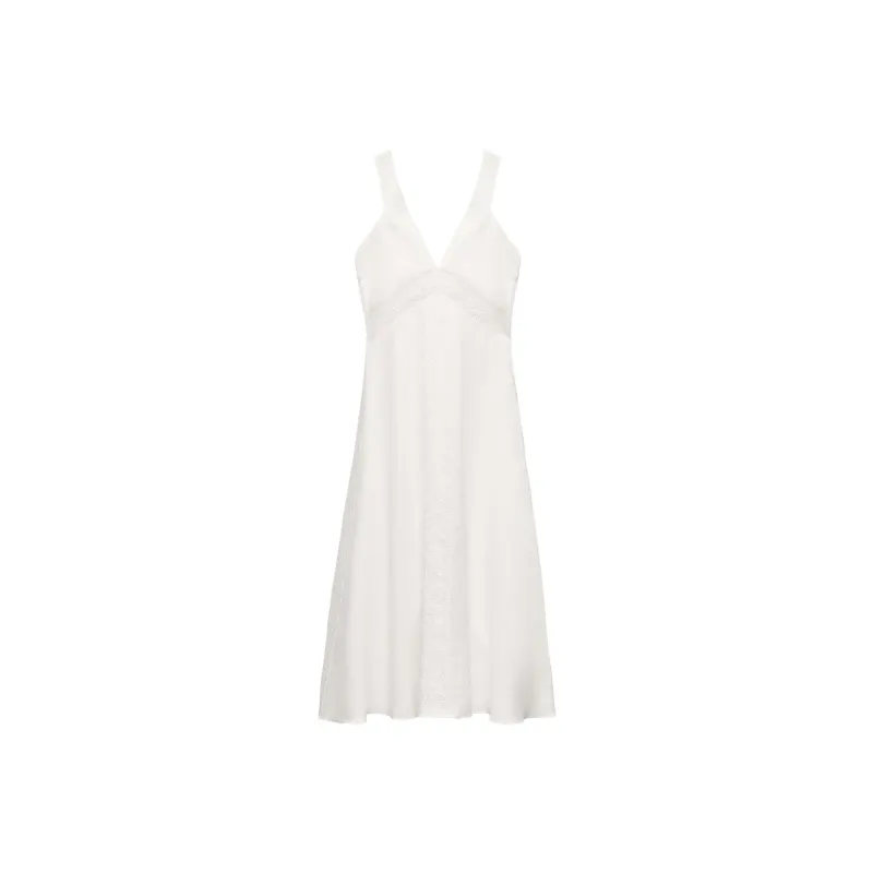 ZARA ZW Series Slip Dress Women's White-0