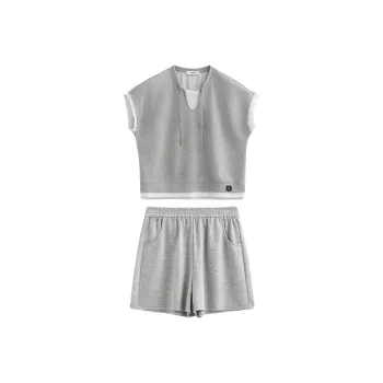 Initial Language Casual Suit Women's Heather Gray
