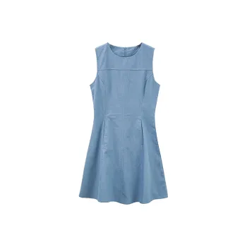 PAZZO Sleeveless Dress Women's Denim Blue