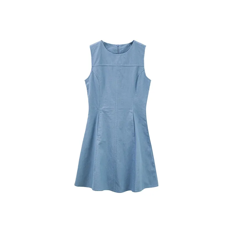 PAZZO Sleeveless Dress Women's Denim Blue-0