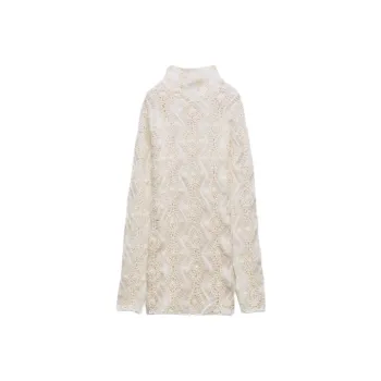 ZARA Long-Sleeved Dresses Women's White