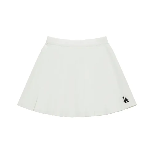 MLB MLB Preppy Style Collection Los Angeles Dodgers SS24 Casual Short Skirts Women's Cream