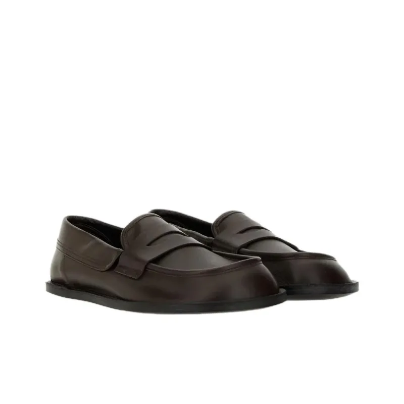 MOSCHINO Round Toe Slip On Loafers-2
