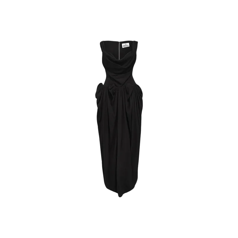 Vivienne Westwood Gathered Detail Sleeveless Midi Dress-0