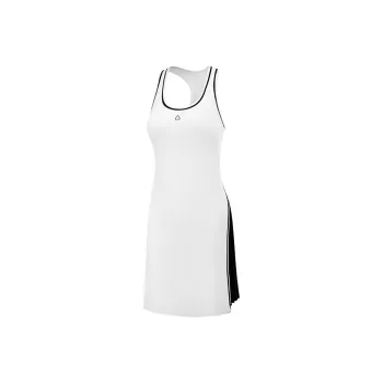 TITIKAACTIVE Line Chanel Inspired Slip Dress Women's White