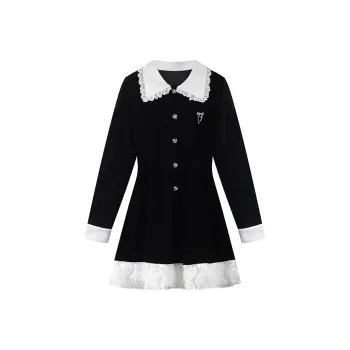 PLANE DRIFT Long Sleeved Dress Women's Black