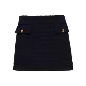 MIU MIU Casual Short Skirts Women's Navy Blue