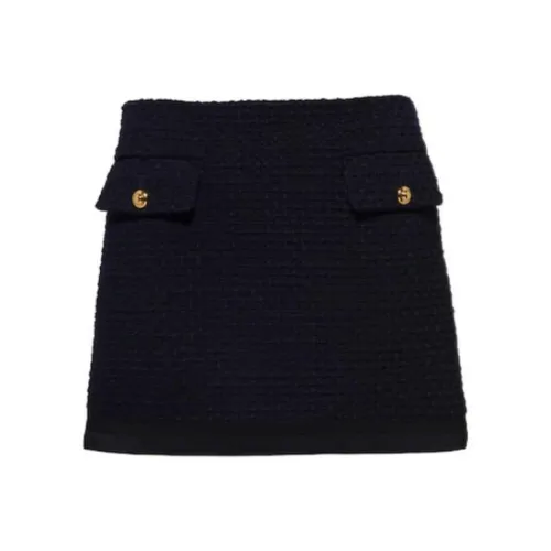 MIU MIU Casual Short Skirts Women's Navy Blue
