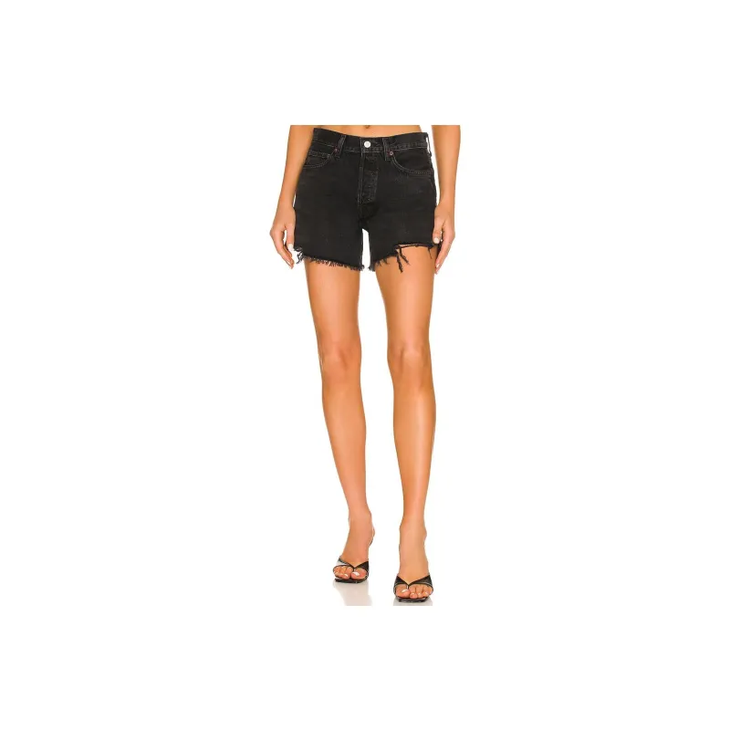 AGOLDE Denim Shorts Women's Black-0