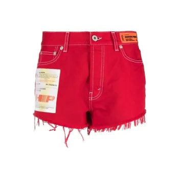 HERON PRESTON Denim Shorts Women's Red