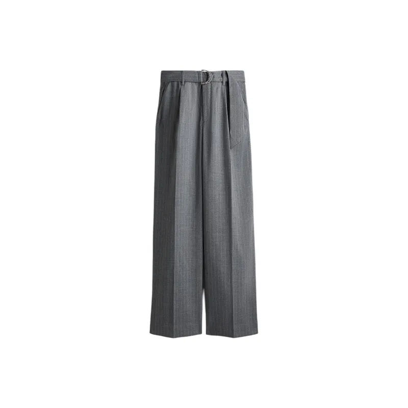 H&M Suit Trouser Women's Mixed Dark Gray/Pinstripe-0