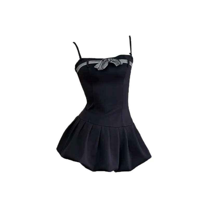 SNZX Slip Dresses Women's Black-0