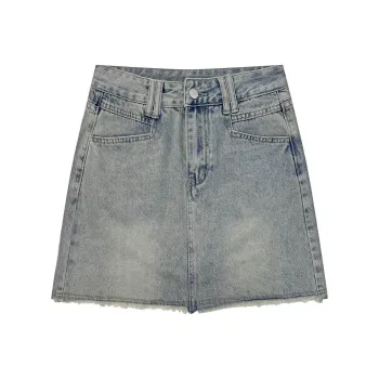 FOREVER 21 Denim Short Skirts Women's Nostalgic Blue