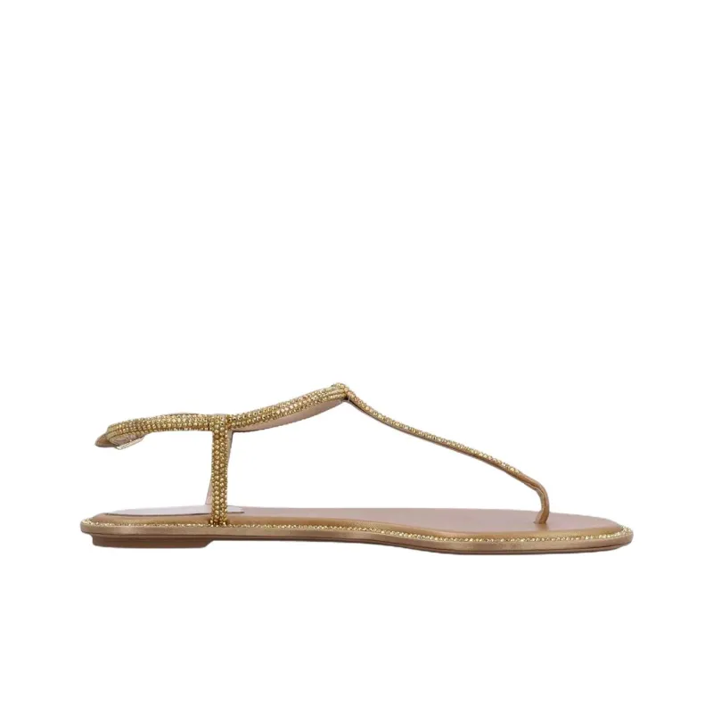 RENE CAOVILLA Diana One Strap Sandals Women's Gold-1