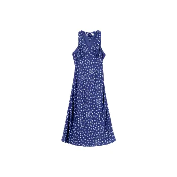 WESTLINK Sleeveless Dress Women's Vintage Blue