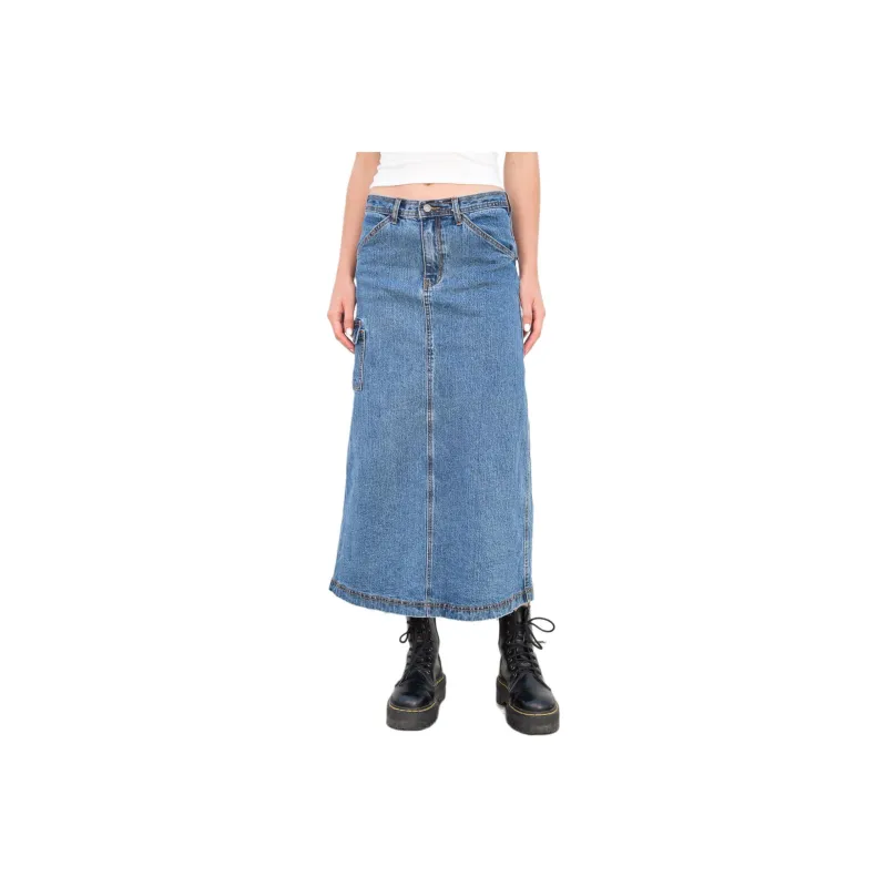 Brandy Melville Casual Long Skirts Women's Blue-0