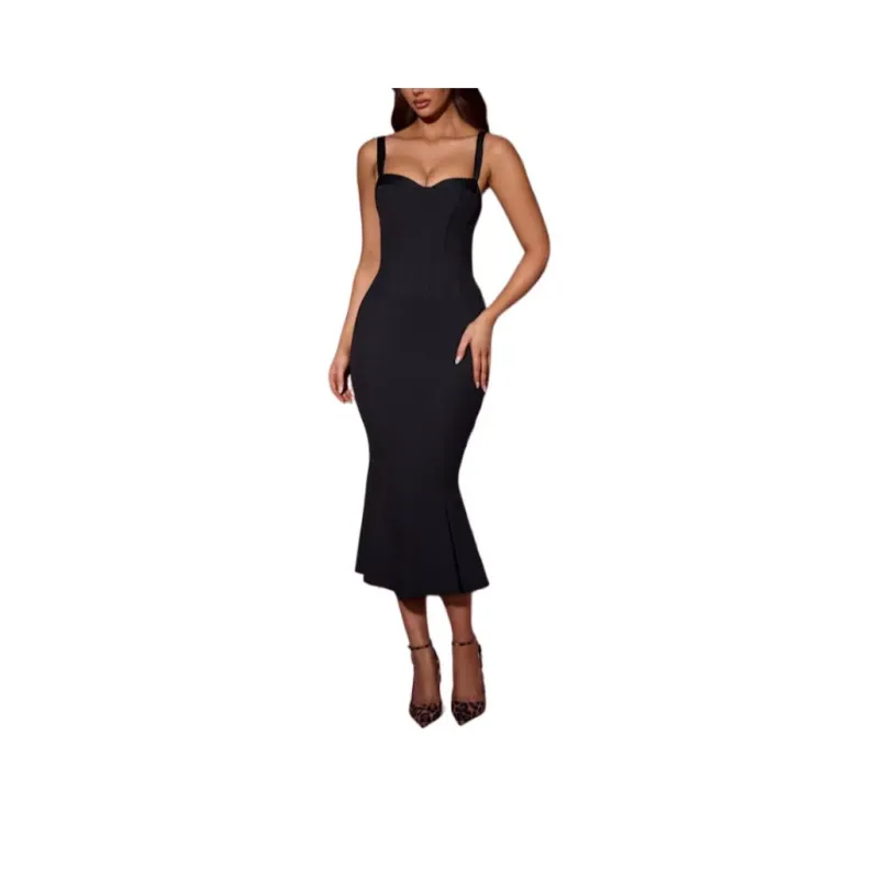 OH POLLY SS25 Valentina Slip Dresses Women's BLACK/Black-0