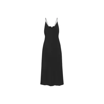 ARITZIA FW24 Wilfred Boudoir Silk Slip Dress Slip Dresses Women's Sandwashed Black