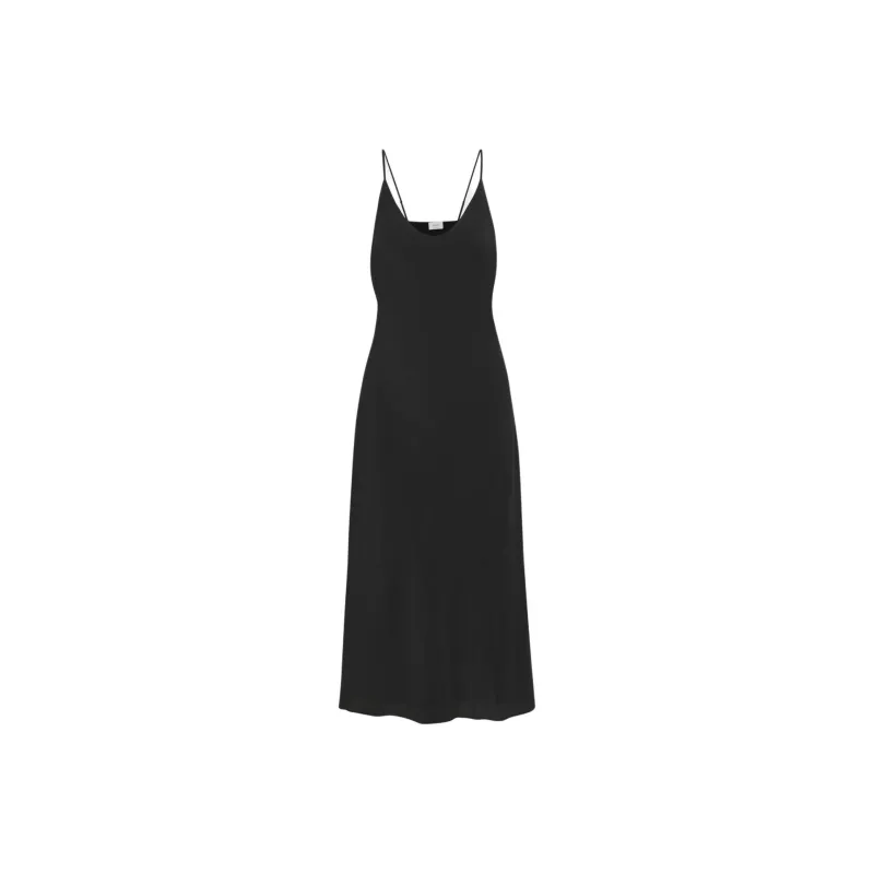 ARITZIA FW24 Wilfred Boudoir Silk Slip Dress Slip Dresses Women's Sandwashed Black-0