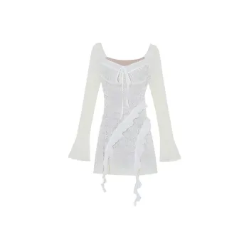 Incolore Long Sleeved Dresses Women's White