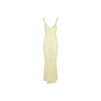 SECFLY OFFICIAL Slip Dress Women's Yellow
